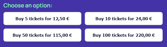 Bulk Ticket Discounts Frontend Buttons