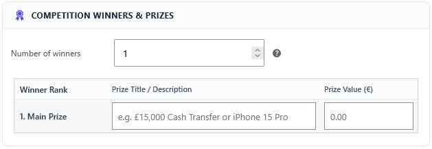 Competition Winners & Prizes