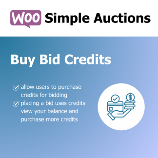 WooCommere Simple Auction Buy Bid Credits