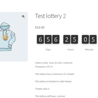 Flip Countdown Timer for WooCommerce Lottery