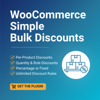 WooCommerce Simple Bulk Discounts plugin by WPGenie with per-product, quantity, and role-based discount options