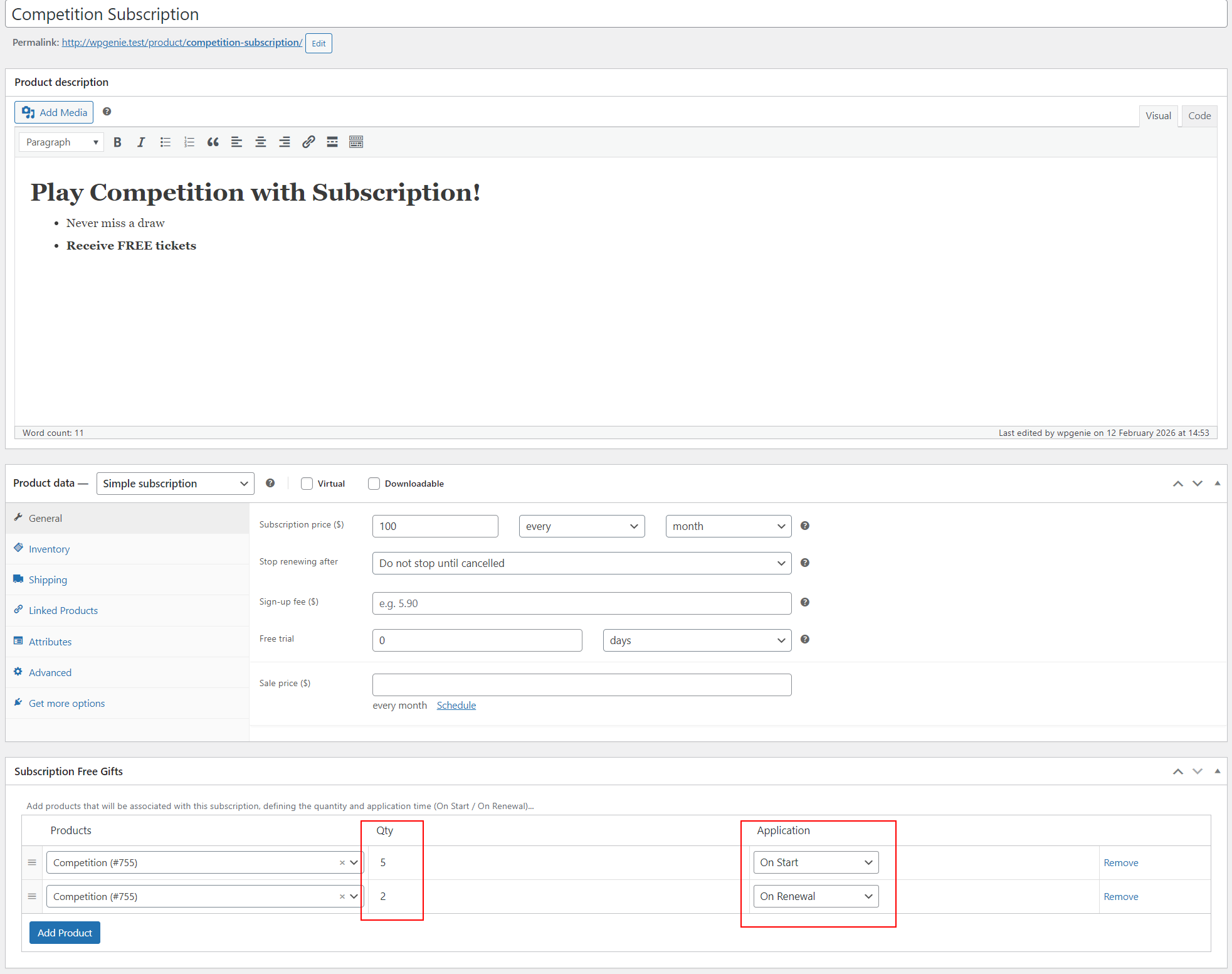 Subscription Gifts for WooCommerce - Image 2